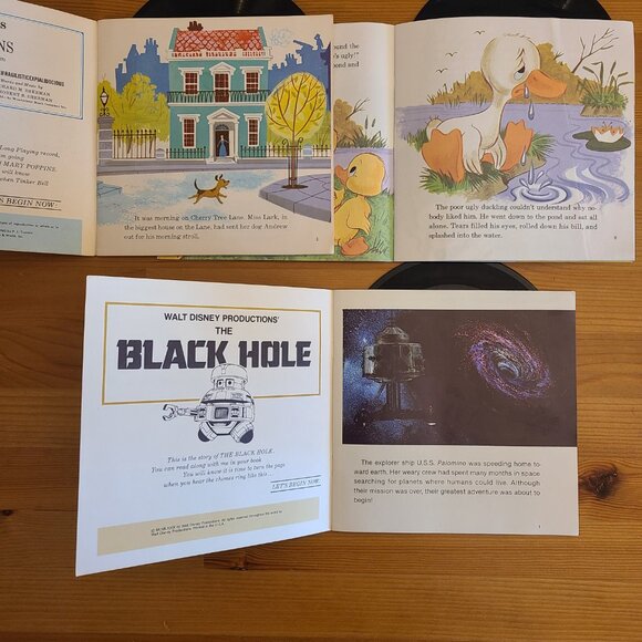 9 Vintage Disney See Hear Read Along Books & Vinyl Records - Picture 5 of 7